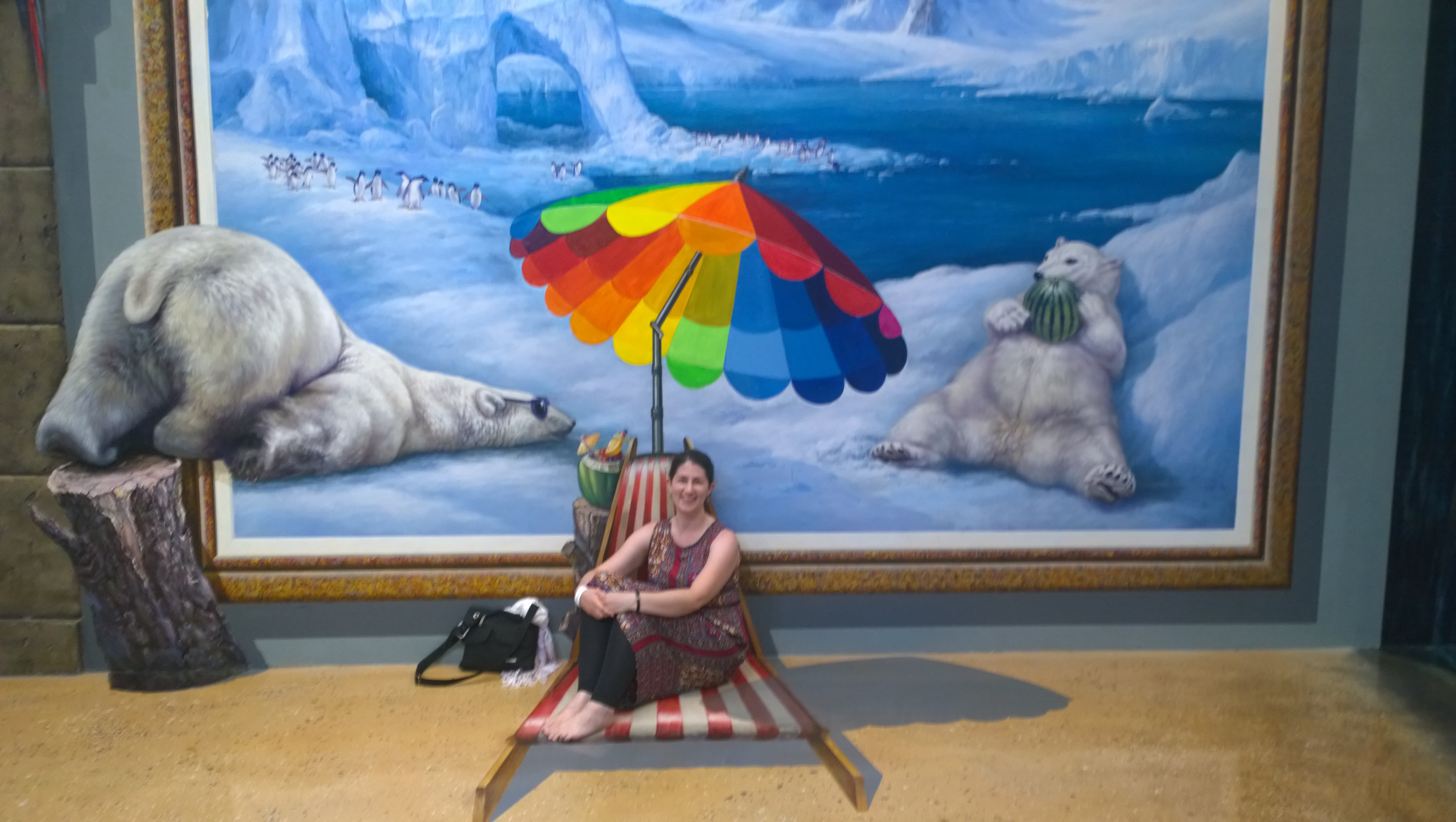3D art museum Langkawi- hanging out with polar bears