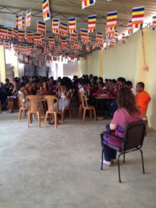 Helping with an English class in Sri Lanka